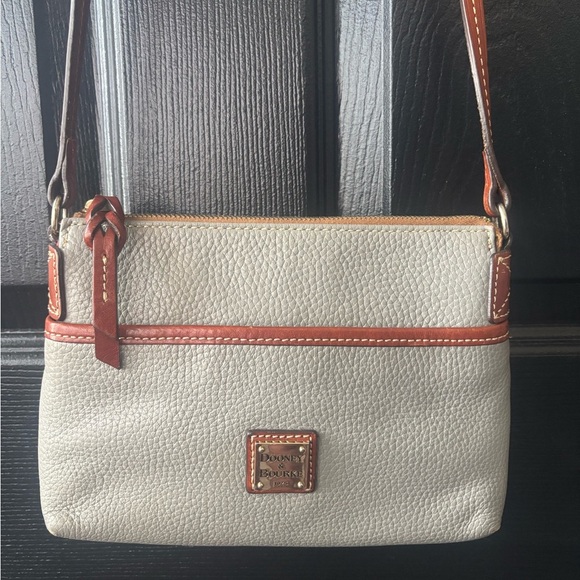 Dooney & Bourke Gray and Brown Crossbody Bag - Picture 1 of 14